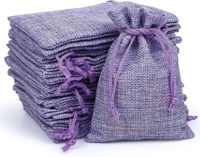Produktbild von 30 Stück 17*23cm Jutesäckchen, Jute Beutel mit Kordelzug, Leinen-Säckchen Sackleinen Taschen, Klein Geschenksäckchen für Schmuck DIY Handwerk Hochzeit Party Weihnachte