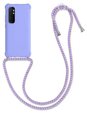 Produktbild von kwmobile Necklace Case kompatibel mit Xiaomi Mi Note 10 Lite Hülle - Cover mit Kordel zum Umhängen - Silikon Schutzhülle Lavendel