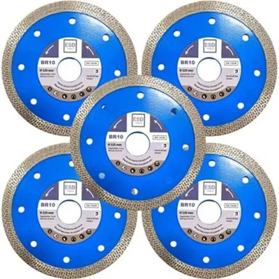 Produktbild von 5x Diamanttrennscheibe BR10 Fliese mit verstärktem Kern Ø 125 mm