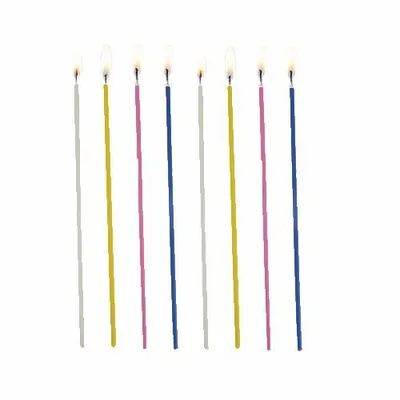 Produktbild von Papstar Spaghettikerzen Ø 3 mm 16,5 cm farbig sortiert, 24 x 18 Stück