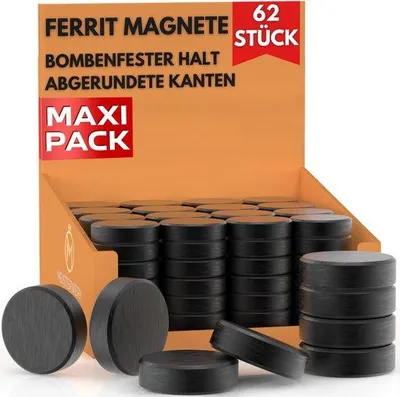 Immagine prodotto di Magneti a forma di stella per lavagne bianche, bacheche, magneti da frigo e magneti da lavagna con adesivo forte, magneti rotondi - neri