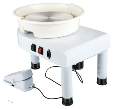Imagen del producto de Disco para alfarería – 28 cm (11 pulgadas) – Altura de trabajo ajustable – Velocidad regulable – Plato giratorio de cerámica