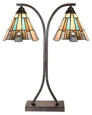 Produktbild von Clayre & Eef Tiffany Tischlampe 48x19x57 cm Braun Glas
