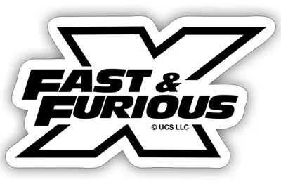 Produktbild von Spreadshirt Fast and Furious 10 Logo mit X schwarz Sticker Aufkleber, 10 x 10 cm, Mattweiß