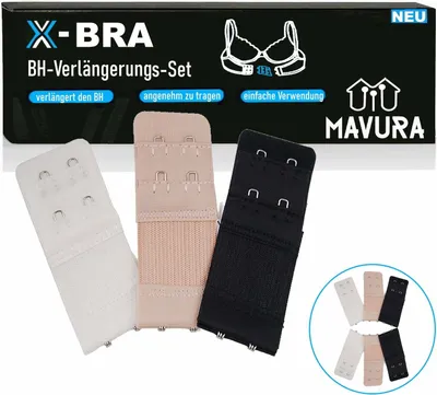Produktbild von X-BRA BH Verlängerung BRA Extender Erweiterung 1-2 Haken schwarz weiß beige[6er]