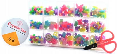 Produktbild von Perlen Set Kinder Schmuck Basteln Armbänder Halsketten DIY Kreativ Set Geschenkbox