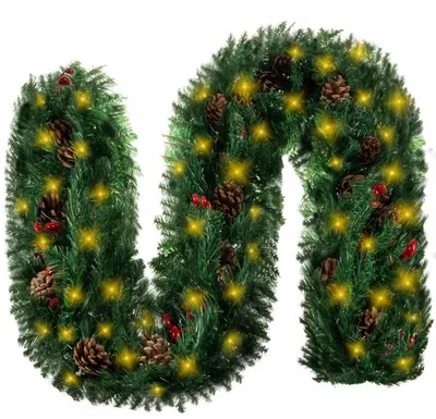 Produktbild von Ruhhy 22325 Weihnachtsgirlande mit LED-Beleuchtung, HQ, 2,7 m