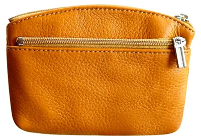 Produktbild von Münzgeldbörse - Kunstleder Reißverschluss Geldbörse, Kleine wasserdichte Tasche Für Kreditkarten Faltgeld Schlüssel Uni
