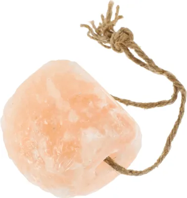 Produktbild von HAF 1x Salzleckstein 5-6 kg mit Kordel für Pferde, Rinder, Wild und Schafe | Leckstein aus 100% Bergkristallsalz | Mineralleckstein aus Pakistan
