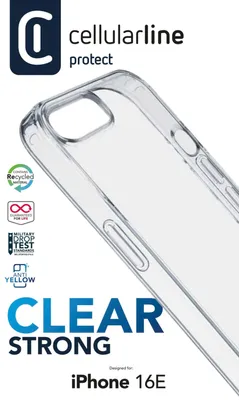 Produktbild von Cellularline Clear Strong Case fr Apple iPhone 16e