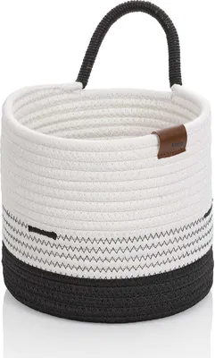 Produktbild von KELA Korb Hedda 20 cm Baumwolle/Polyester-Mix weiß-schwarz KL-24455