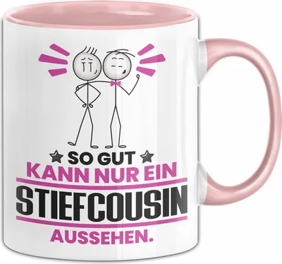 Produktbild von Stiefcousin Geschenk Tasse So Gut Kann Nur Ein Stiefcousin Aussehen Geschenkidee Kaffee-Becher (Rosa)