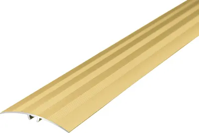 Zdjęcie produktu dla Profil progowy aluminiowy z ryflem 47mm 5w1 Cezar Złoty Mat 0,93m