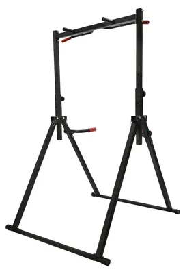 Image de Barre de traction – Barre de dips – Réglable – Acier robuste, supportant jusqu'à 200 kg