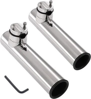 Produktbild von Rutenhalter 2 Stück, für Boot und Yacht, 18 mm bis 26 mm, 360° drehbar, Edelstahl