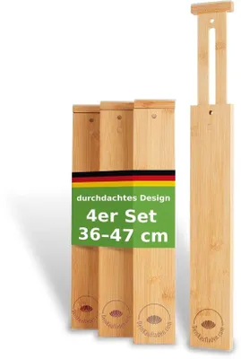Immagine prodotto di Organizer e divisorio per cassetti in bambù per un'organizzazione ottimale, 36-47 cm