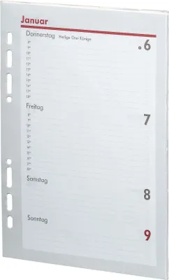 Produktbild von BSB Kalendarium Timer A5 20,9x14,6cm 1Woche/2Seite 2026 (02-0048)