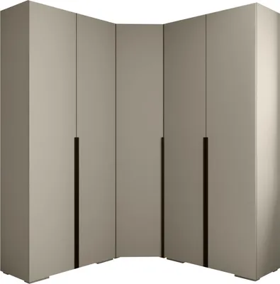 Produktbild von MEBLE KRYSPOL Inova 1 Möbelset Garderobe, 236,7x281,7x47cm - Kaschmir, Schwarz