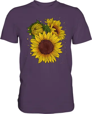 Produktbild von Sonnenblumen Shirt Garten Geschenk Gärtner – Urban Purple / XL