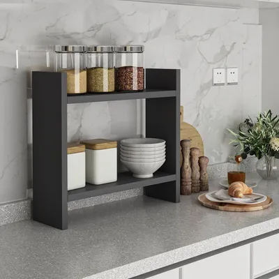 Immagine prodotto di Skye Decor, Denver - Antracite, mensole da cucina, antracite, 34 x 10 x 30 cm