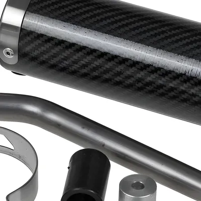 Zdjęcie produktu dla Układ wydechowy Giannelli Carbon High Up z ABE kompatybilny z Derbi