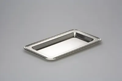 Produktbild von Tablett rechteckig glatt poliert 29,0 x 16,0 cm versilbert Anlaufgeschützt