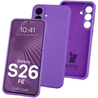 Produktbild von Silikon Handyhülle für Galaxy S26 FE, Bizon Soft Case, Violett