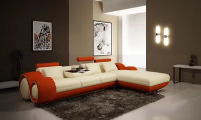 Produktbild von Gerundete Ecksofa Couch Moderne Sitzpolster Garnituren Wohnlandschaften L Form