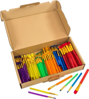 Produktbild von Betzold Buntes Dreikantpinsel-Set