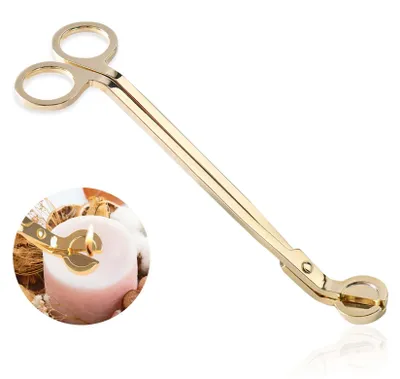 Productafbeelding van Clipper kaars Wick trimmer roestvrij cutter - Wick Schaar (Gouden)
