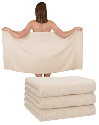 Produktbild von Betz 4 Stück Duschtücher 70 x 140 cm PREMIUM 100% Baumwolle Liegetuch Strandtuch   Farbe: sand