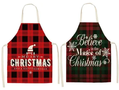 Produktbild von Omgoods – Weihnachtsschürze mit 2 Taschen und wasserdichtem Schutz