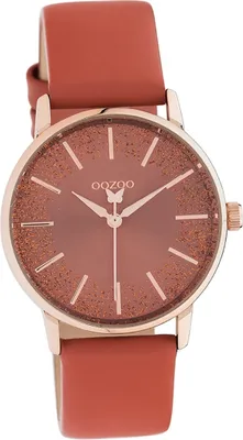Produktbild von Oozoo Damen Armbanduhr rot Analog C10934 Timepieces Lederarmband D2UOC10934