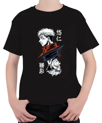 Obrázok produktu pre Jujutsu Kaisen Yuji Itadori Dvojtvárna kliatba Anime Darček Uni detské tričko, čierna, 116