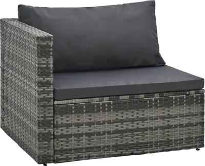 Obrázek produktu pro vidaXL 5dílná zahradní lounge souprava s polštáři Poly Rattan Grey