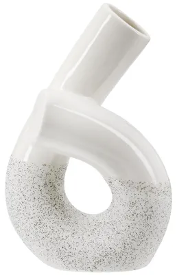 Zdjęcie produktu dla Wazon ceramiczny "Mak", biały, zestaw 3 sztuk, wymiary: długość 16 cm, szerokość 11 cm, wysokość 23,5 cm. Numer artykułu: 52926, kod kreskowy: 4063387529263