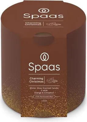 Produktbild von Spaas WinterGlow Duftkerze 2-Dochten – Charming Christmas – Bordeaux –ca. 55 Std