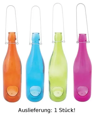 Produktbild von Esschert Design Teelichtflasche sortiert 4 Farben; WL38