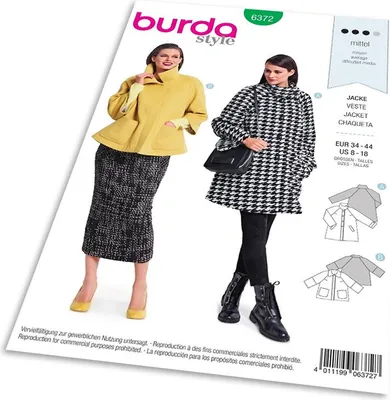 Produktbild von 6372 Jacken, Schnittmuster von Burda