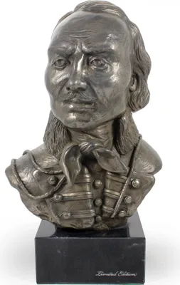 Immagine prodotto di Kazimierz Pułaski - Statua in marmo, statuetta di personaggio famoso, decorazione per uffici, scuole e hotel del marchio Art-Dog