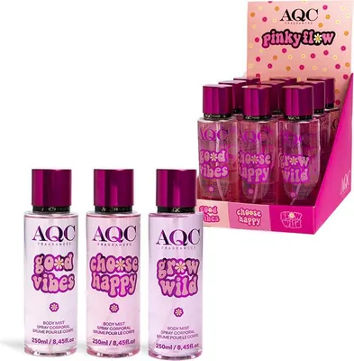 Image de Aqc | Body Mist - Pinky Flow - 250 ml - Parfum floral longue durée - Spray rafraîchissant pour femmes