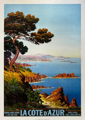 Obrázek produktu pro Azurové pobřeží – plakát 50 x 70 cm