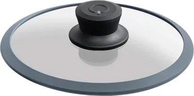 Produktbild von Squality, Glasdeckel mit Silikonring, 20cm, Anti-Schock, Anthrazit
