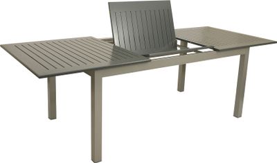 DEGAMO Gartentisch Ausziehtisch Alutisch Esstisch BAJAZZO 175/245x100cm, Aluminium grau, wetterfest