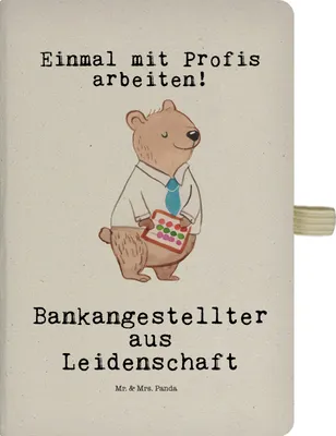 Produktbild von Mr. & Mrs. Panda notizbuch Bankangestellter Leidenschaft - Transparent - Geschenk, Spruch, Beruf, Bänker, Notizheft, Adressbuch, Witzig, Reisetagebuch, Tagebuch, Lustig