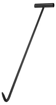Schachtabdeckungsheber, Stahl, 66 cm, T-Griff, schwarz