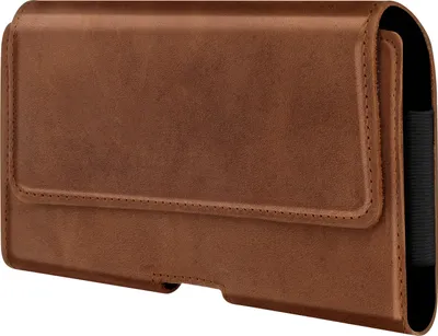 Obrázek produktu pro Avizar, Univerzální opasková taška velikosti 3XL z kůže s magnetickým zapínáním, světle hnědá