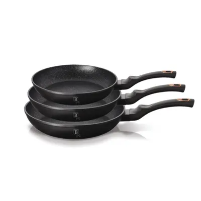 Immagine prodotto di Set Di 3 Teglie Berlingerhaus In Granito Rosa Nero Bh-6158