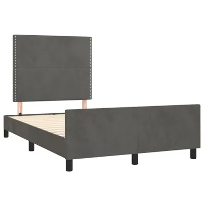 Immagine prodotto di Maison Exclusive - Struttura letto senza materasso Grigio scuro 120x190 cm Velluto