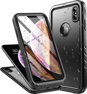 Produktbild von Schutz-Hülle iPhone XS Max schwarz 360° Vollschutz Bumper